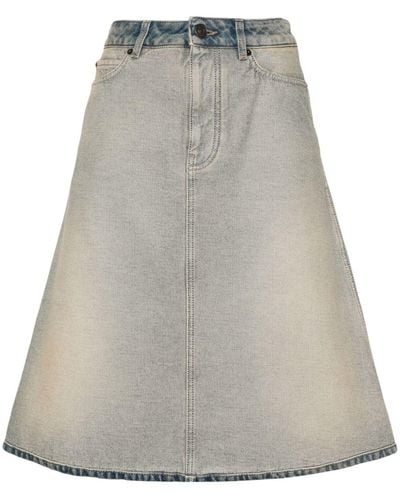 Balenciaga Denim Short Skirt - Grey