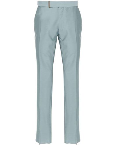 Tom Ford Pressed-crease Trousers - Blue