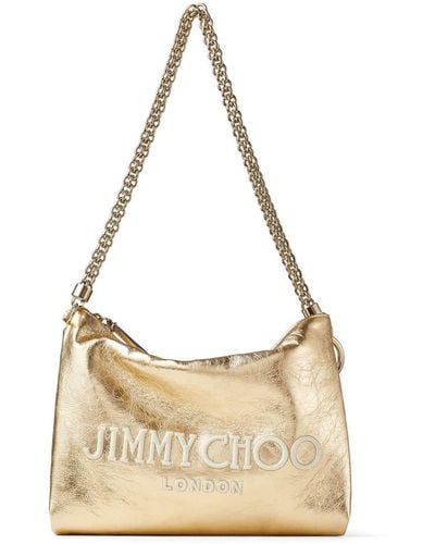 Jimmy Choo Callie Leather Shoulder Bag - Natural