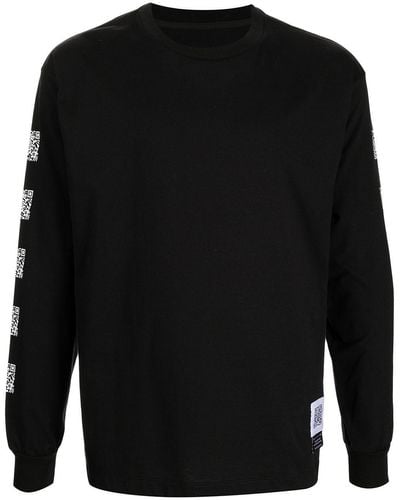 Fumito Ganryu ロゴパッチ ロングtシャツ - ブラック