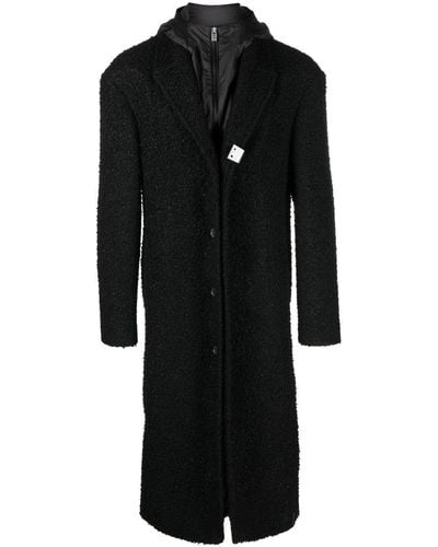 1017 ALYX 9SM Bouclé Layered Single-breasted Coat - Black