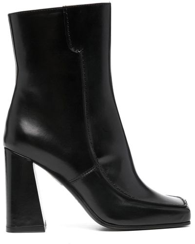 Barbara Bui 95mm Square-toe Leather Ankle Boots - Black