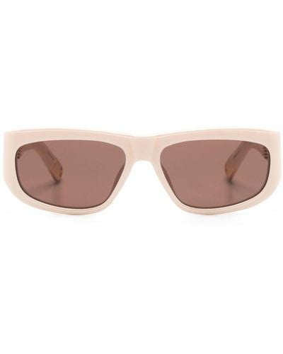 Jacquemus Rectangle-frame Sunglasses - Pink
