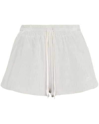 Autry Fleece-Shorts mit Logo-Stickerei - Weiß