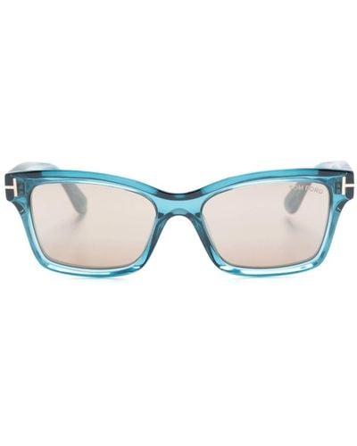 Tom Ford Gafas de sol con montura rectangular - Azul