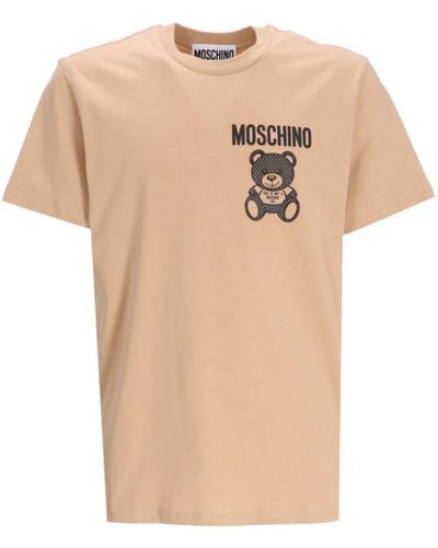 Moschino Teddy Bear-print Cotton T-shirt - Natural