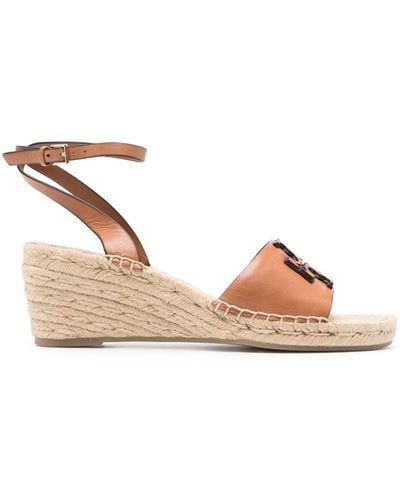 Tory Burch Ines 65mm Leather Espadrilles - Natural