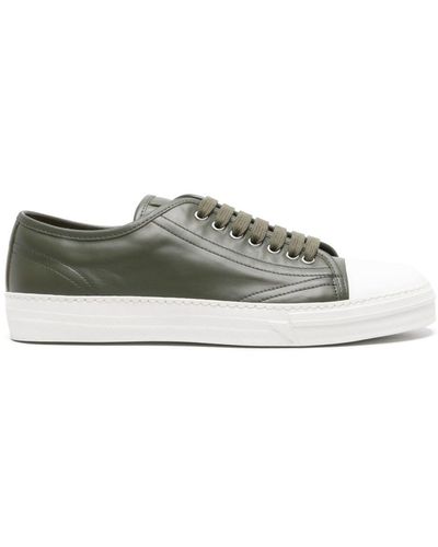 SCAROSSO Ambrogio Leather Sneakers - Grey