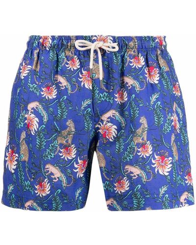 Peninsula Malindi Floral-printed Swimming Shorts - Blue