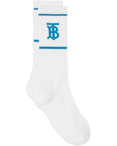 Burberry Socken mit Logo-Print - Weiß