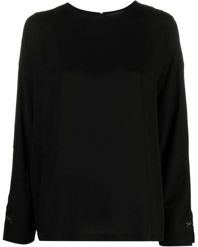Fabiana Filippi Zip-up Round-neck Sweatshirt - Black