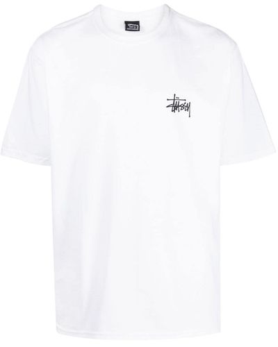 Stussy T-shirt girocollo con stampa - Bianco