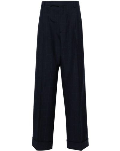 Gucci High-waist Tailored Wool Trousers - Blue