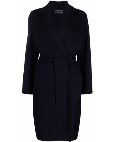 10 Corso Como Belted Single-breasted Coat - Blue
