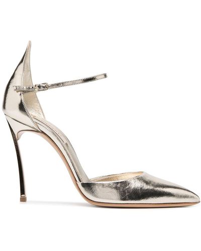 Casadei Ankle-strap Metallic Court Shoes