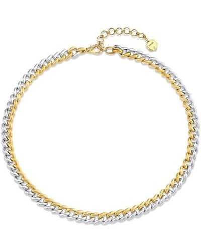 SHAY 18kt Yellow And White Gold Link Necklace - Metallic