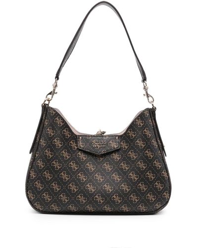 GUESS Bolso de hombro pequeño Greta para mujer - Mocha, Moca