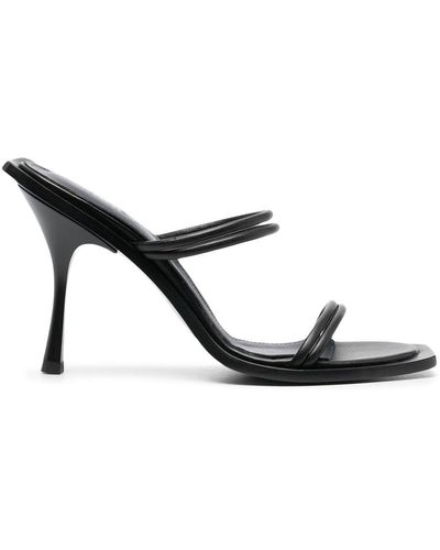 Amen Double-strap High-heel Sandals - Black