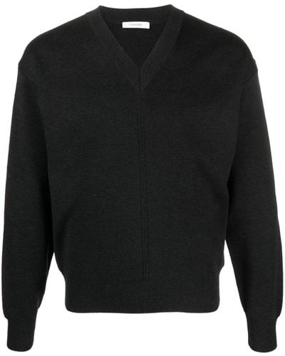 Lemaire V-neck Sweater - Black