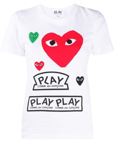 COMME DES GARÇONS PLAY Large Heart Play T-shirt - White
