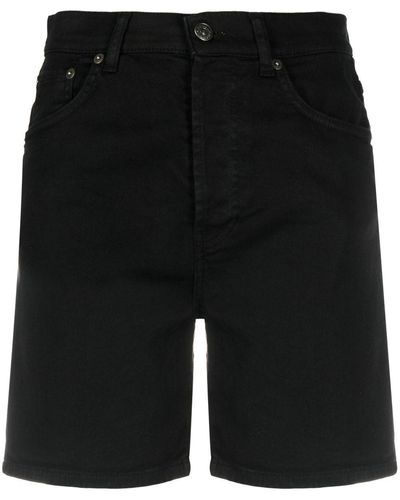 Dondup High-waisted Denim Shorts - Black