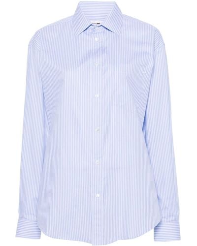 DARKPARK Anne Striped Cotton Shirt - Blue