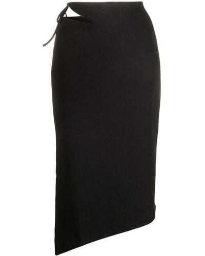 Holzweiler Badabom Cut-out Asymmetric Skirt - Black