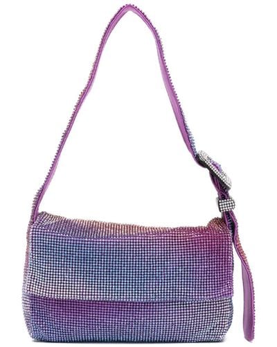 Benedetta Bruzziches Vitty La Mignon Rhinestone-embellished Tote Bag - Purple