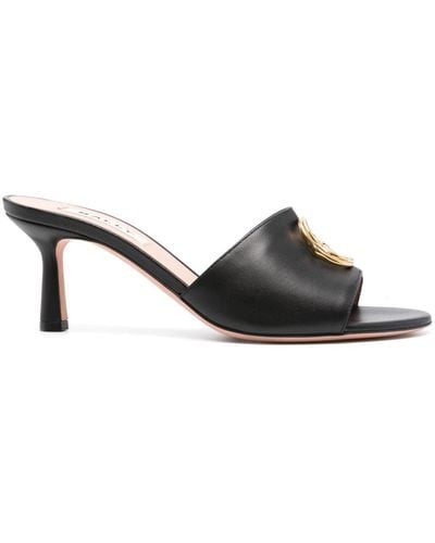 Bally Geha 65mm Logo-plaque Leather Mules - Black