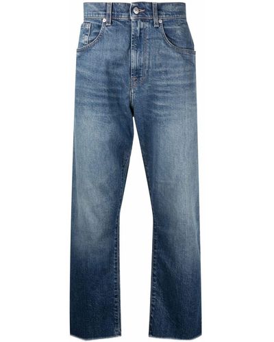 N°21 Halbhohe Cropped-Jeans - Blau
