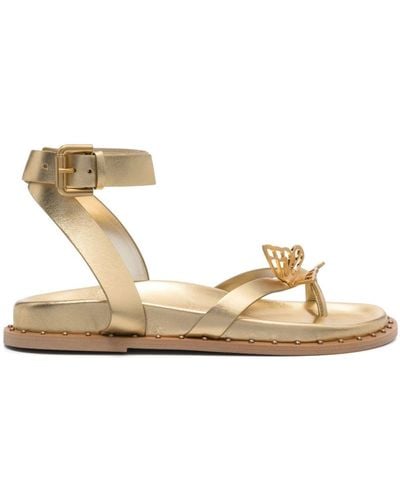 Sophia Webster Mariposa Flat Sandals - Metallic