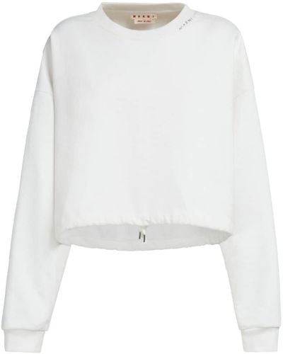 Marni Pullover mit Logo-Stickerei - Weiß