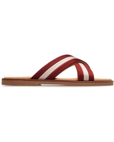Bally Glide Crossover-strap Sandals - Red