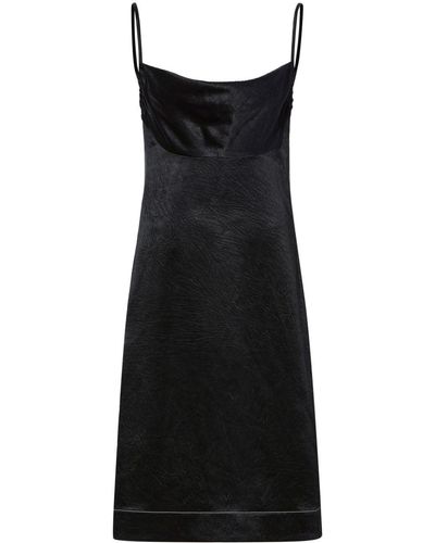 Proenza Schouler Flou Crinkled Midi Dress - Black