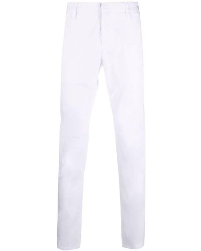 Dondup Pantalones de vestir con pinzas - Blanco