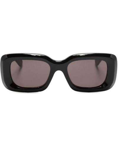 Chloé Gafas de sol con logo y montura rectangular - Negro