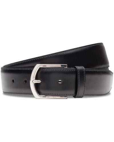 Church's Polished Buckle-fastening Leather Belt - Black
