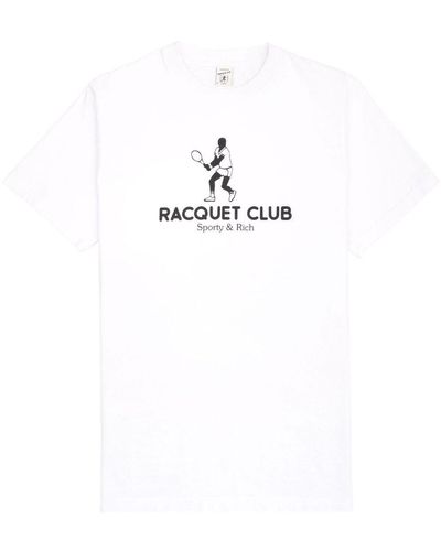 Sporty & Rich Racquet Club Motif-print T-shirt - White