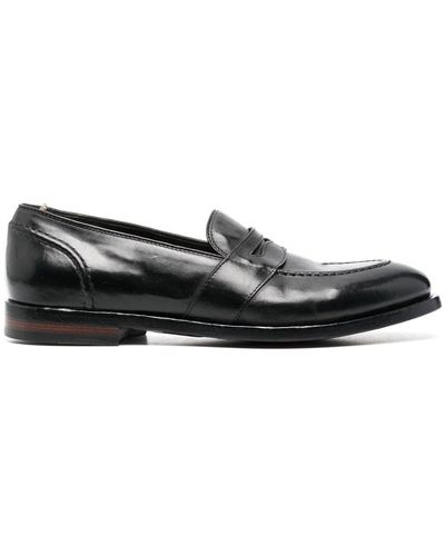 Officine Creative Temple Leather Penny Loafers - Black