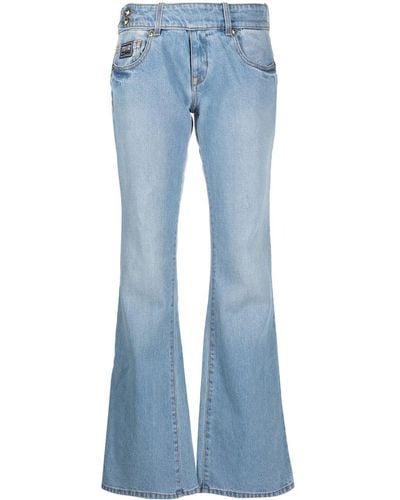Versace Jeans Couture Jean à coupe évasée - Bleu