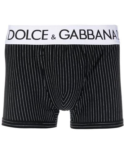 Dolce & Gabbana ドルチェ&ガッバーナ ストライプ ボクサーパンツ - ブラック