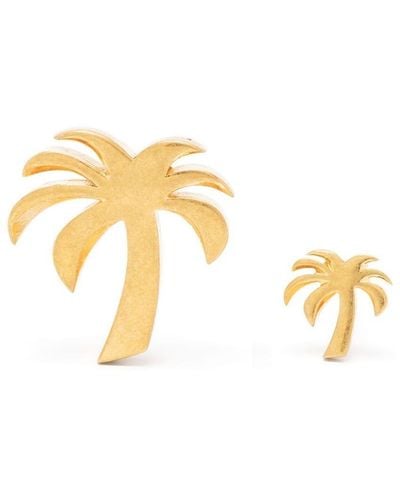 Palm Angels Boucle d'oreille à design de palmier - Métallisé