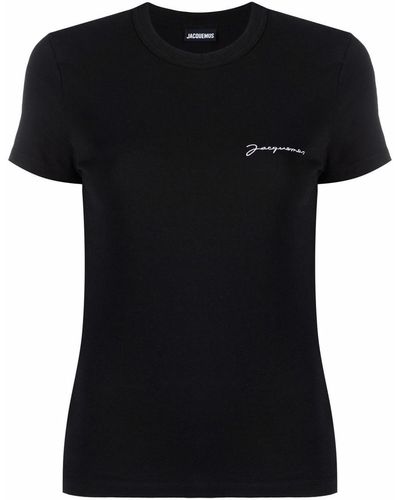 Jacquemus Haut Le T-shirt Brodé à logo brodé - Noir