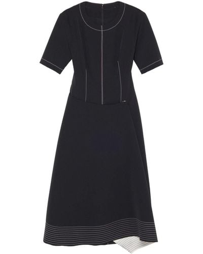 Jonathan Simkhai Helen Contrast-stitching Flared Dress - Black