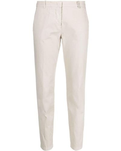 Fabiana Filippi Mid-rise Tapered Trousers - Natural