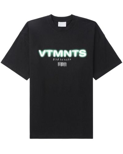 VTMNTS T-shirt à logo imprimé - Noir