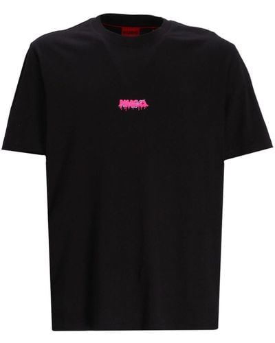 HUGO T-shirt Met Logoprint - Zwart