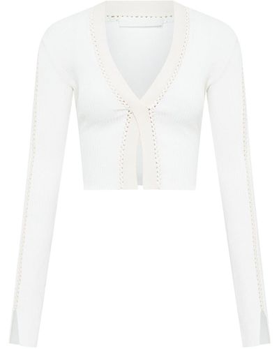 Dion Lee Suture Ribbed Crop Top - White