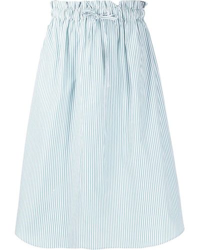Woolrich Striped Poplin Skirt - Blue