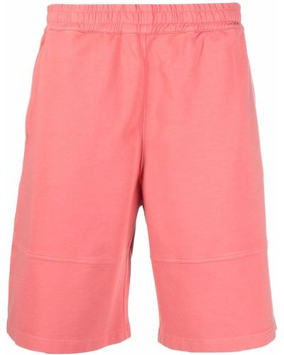 Zegna Elasticated-waist Cotton Track Shorts - Pink